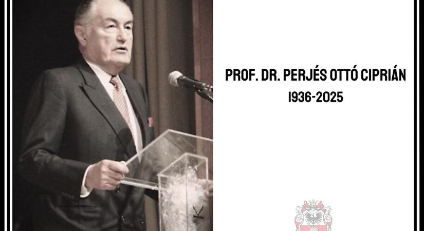 Gyászhír – búcsúzás Prof. Dr. Perjés Ottó Cipriántól, Nagykanizsa díszpolgárától