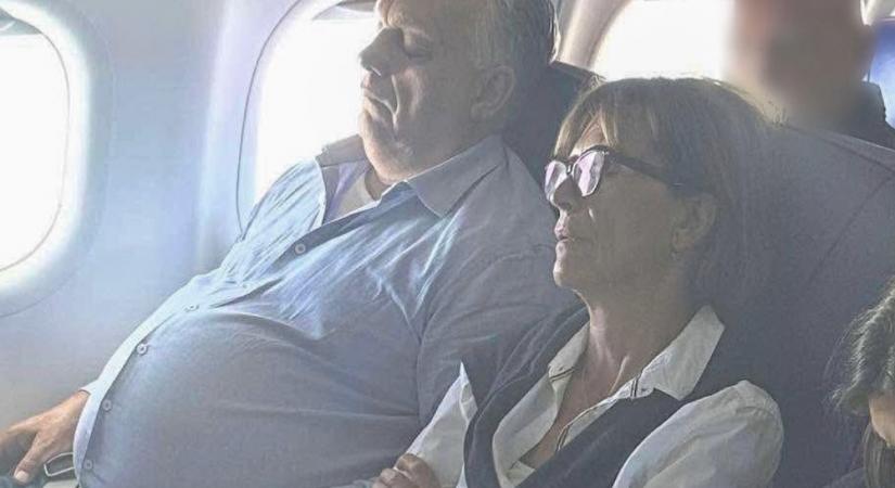 Fapados gépen fotózták le megint Orbán Viktort és Lévai Anikót