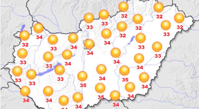 Visszatér a kánikula