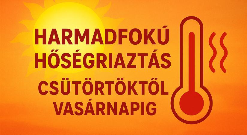 Extrém kánikula jön: életbe lép a legmagasabb fokú hőségriasztás