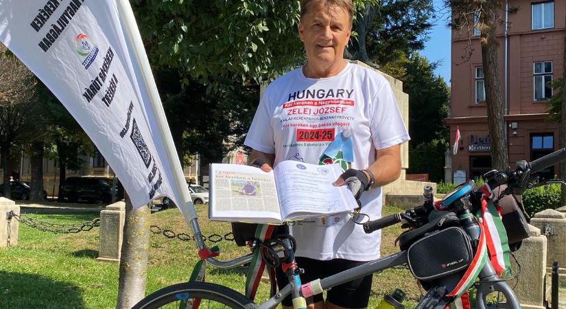 A béke kerékpáros nagykövete a Kisalfölddel indul új útjára