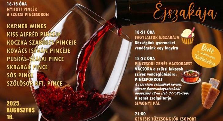 Borok és fagylaltok éjszakája Szűcsiben 