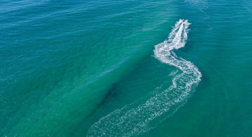 Jet skivel vettek üldözőbe delfineket unatkozó strandolók
