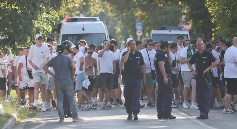 Összecsaptak az AIK és az ETO ultrák Győr belvárosában