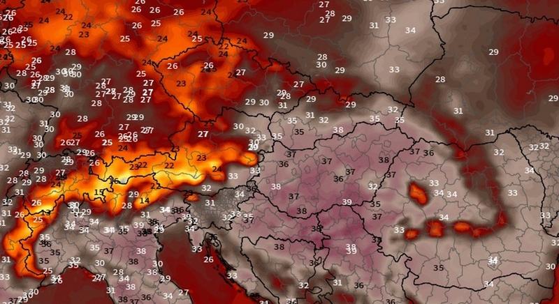 Száraz, forró levegő tölti ki a Kárpát-medencét