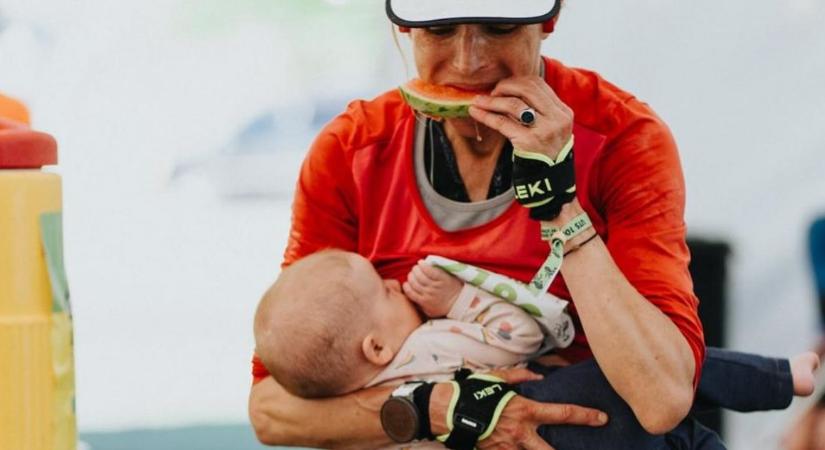 Megnyerte az ultramaratont, miközben háromszor szoptatta meg kislányát