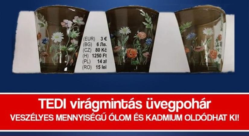 Káros az egészségre ez a Kínából importált üvegpohár, ha ilyet vett a TEDi-ben, ne használja!