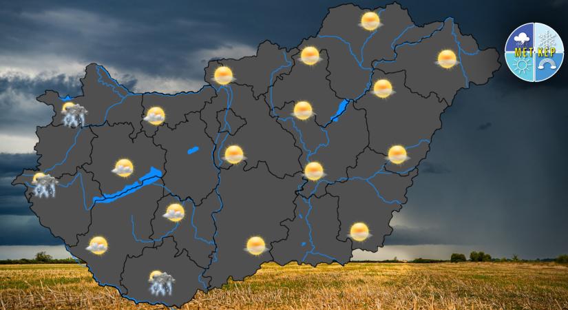 Tetőzik a hőség, délutántól zivatarok