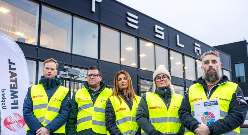 Kompromisszumot keres a szakszervezet, véget érhet a svédek Tesla-sztrájkja