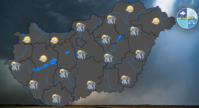 Vasárnapra felfrissül az idő, hidegfront hoz záport, zivatart