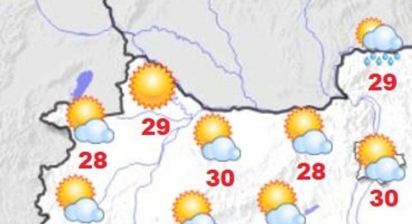 Forróság zivatarokkal, ilyen lesz a vasárnapunk