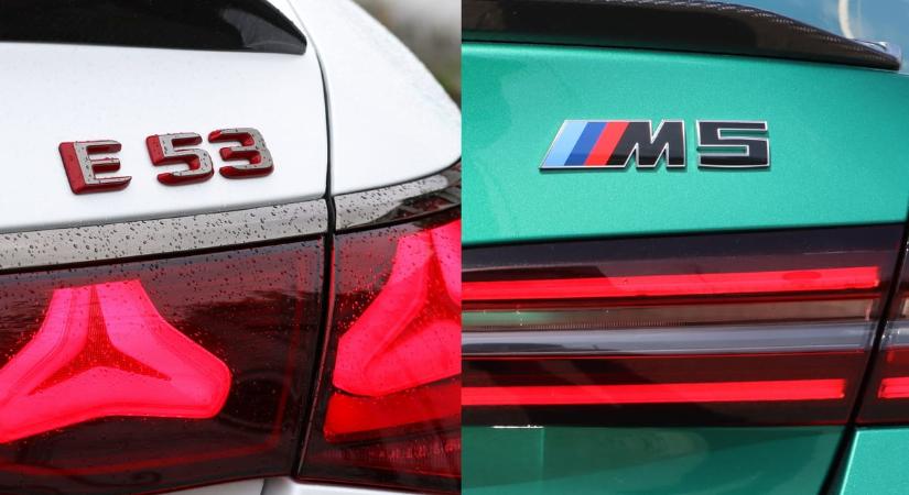 Gigászok csatája: a 612 lovas Mercedes-AMG E 53 a 727 lóerős BMW M5 ellen
