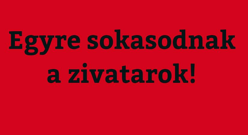 Egyre több a zivatar!