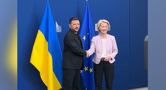 Zelenszkij megérkezett Brüsszelbe az elszántak koalíciójának ülésére