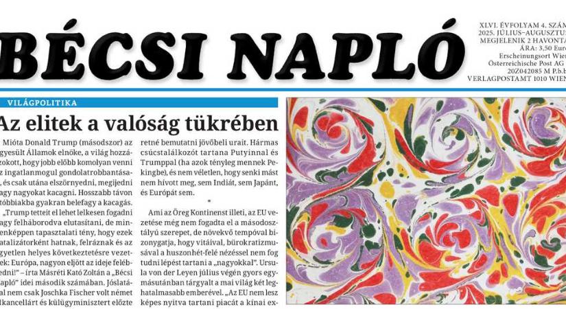 Máté Lászlótól is búcsúznak a Bécsi Napló legújabb számában