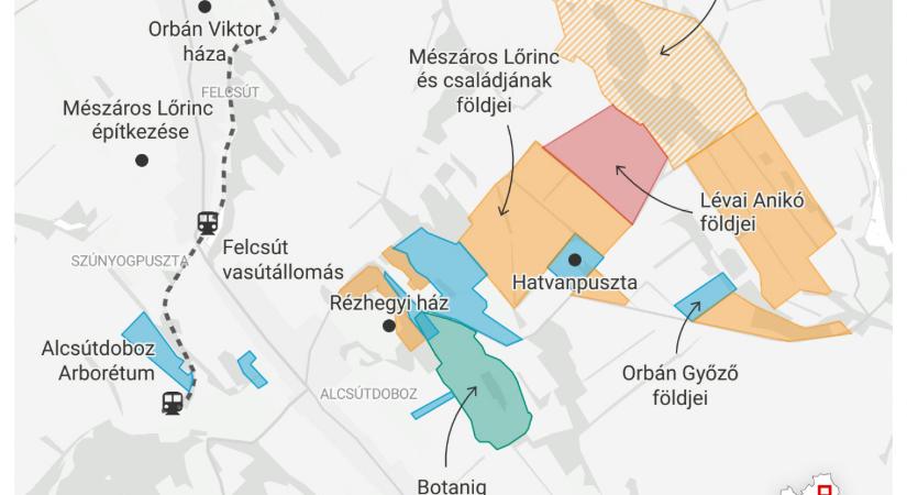 Zebráktól indul, golfklubig ér az Orbán–Mészáros-uradalom széles sávja Hatvanpuszta környékén