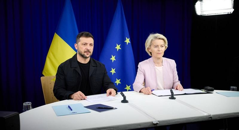 Ursula von der Leyen fogadta Zelenszkijt és reagált Putyin békefeltételeire