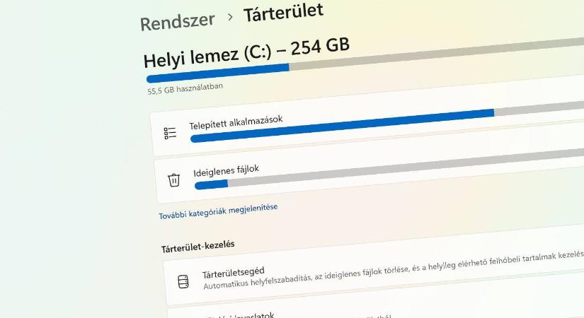 Akár több mint 30 GB hely felszabadítása Windowson, extra programok nélkül