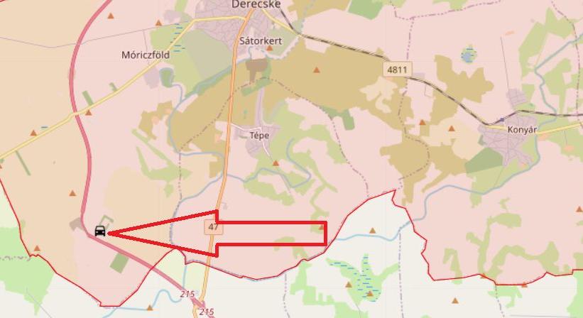 Átszakította a szalagkorlátot egy kisbusz Derecskénél