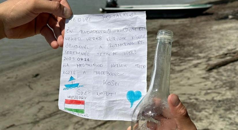 Üvegbe zárt kívánság: Bajáig sodorta a Duna a nyár legkedvesebb üzenetét