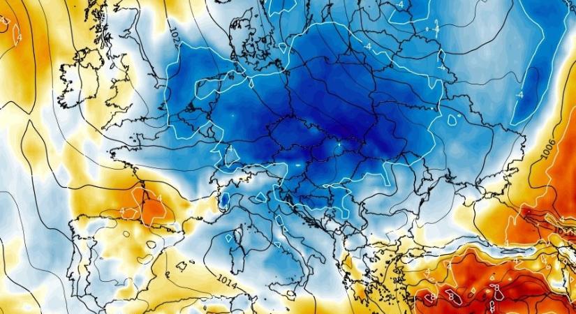 Térképeken mutatjuk, mikor zúdul rá a sarkvidéki eredetű hideg Európára