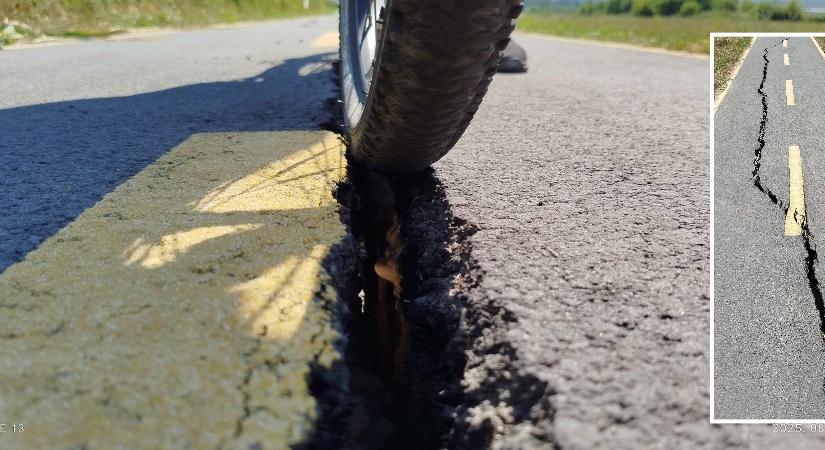 Másfél éve adták át, de már megrepedt a közel 1 milliárdos Zagyva-völgyi kerékpárút