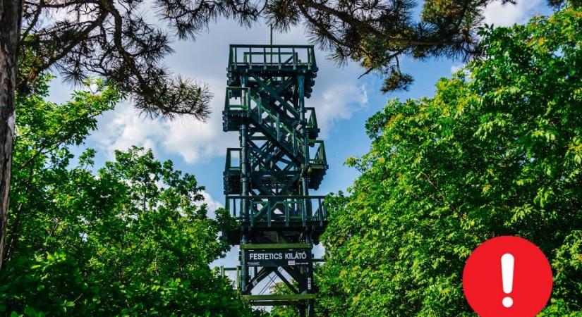 Lezárták a Festetics-kilátót a Keszthelyi-hegységben egy hónapra