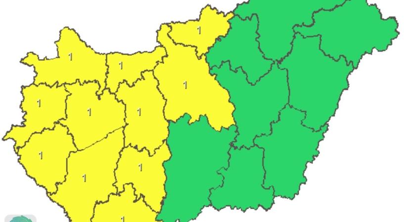 11 megyében, köztük Budapesten is zivatar miatt adtak ki figyelmeztetést