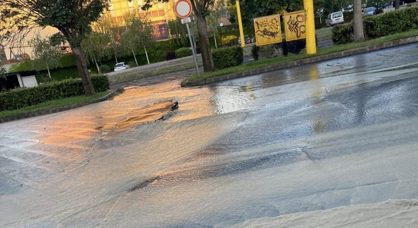 Csőtörés miatt napokra lezárják az Alkotás utca észak felé tartó oldalát a BAH csomóponttól a Csörsz utcáig