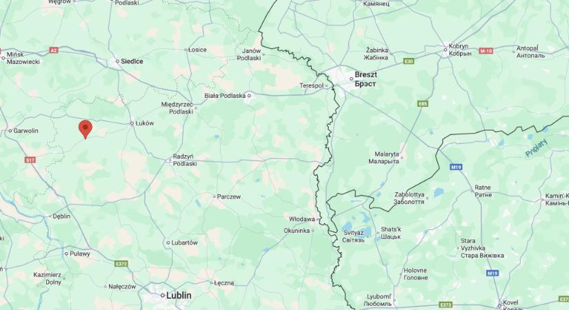 Egy drón zuhanhatott le nagy robbanással Kelet-Lengyelországban