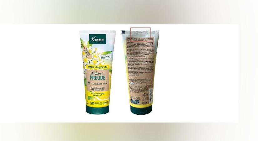 A Kneipp visszahívja az egyik, a Müllerben forgalmazott tusfürdőjét