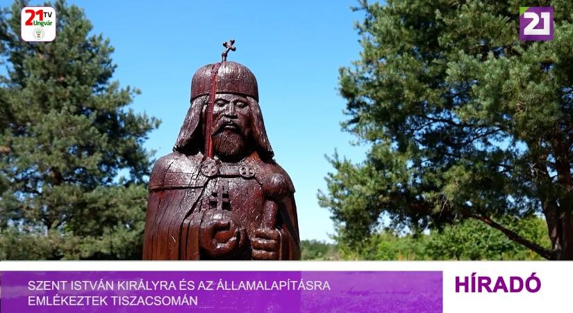Szent István királyra és az államalapításra emlékeztek Tiszacsomán (videó)