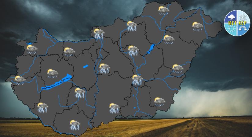 Változékonyra fordul az időjárás, hidegfront hoz záport, zivatart