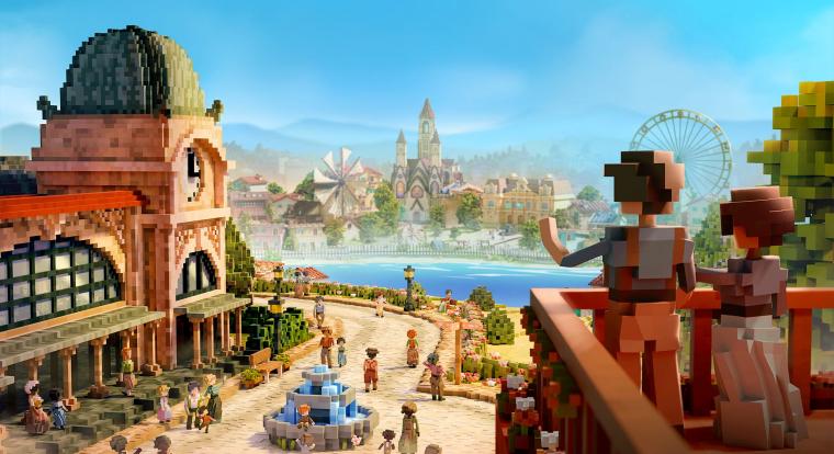 A Town to Citybem napsütötte mediterrán városépítés vár, voxel stílusban