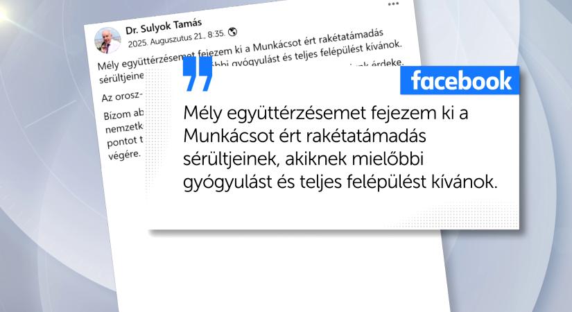 Sulyok Tamás üzent a Munkácsot ért támadás után