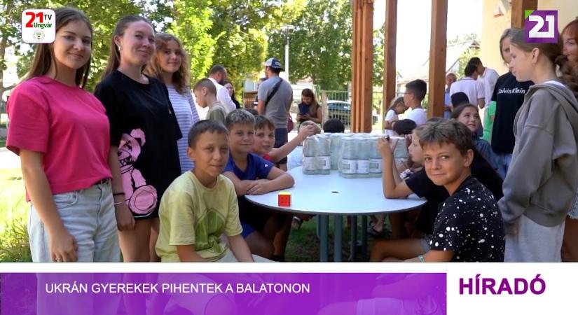 Ukrán gyerekek pihentek a Balatonon (videó)