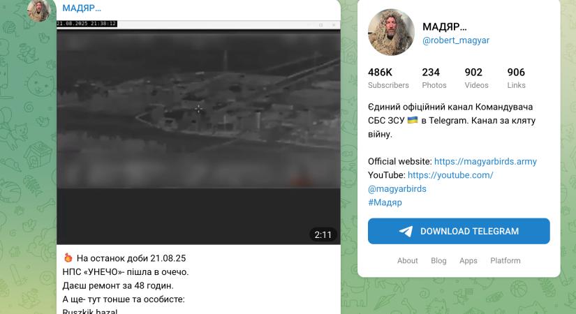 „Ruszkik haza!” – Magyar nevű parancsnok drónjai miatt állt le az olajszállítás Magyarországra?