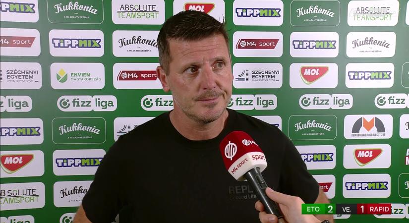 Az ETO edzője a Konferencia Liga-bravúr után: Ebből a meccsből kihoztuk a maximumot
