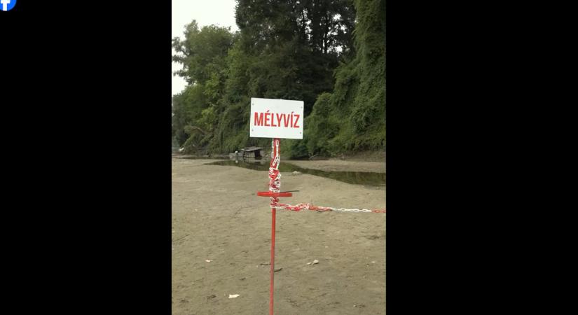 Döbbenetes látványt mutat a makói szabadstrand: szinte eltűnt a víz a mederből  Videó