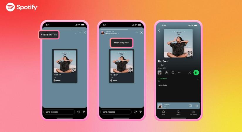 A Spotify és az Instagram összefognak a zenemegosztás érdekében