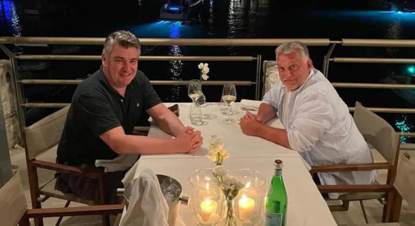 A Horvátországban nyaraló Orbán találkozott a horvát köztársasági elnökkel