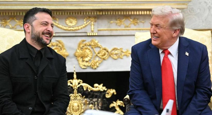 Zelenszkij egy, a lábát elvesztett katona golfütőjét ajándékozta Trumpnak