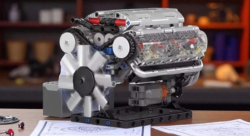 Mould King 10088 építőkészlet — V8-as élmény kis dobozban