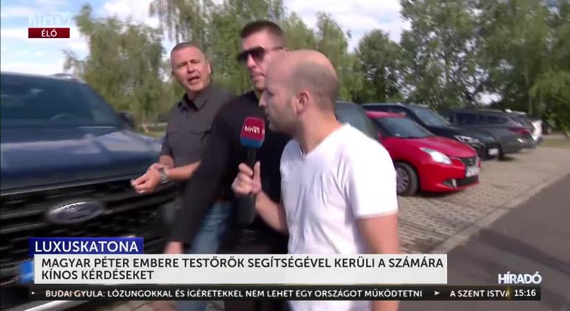 Ruszin-Szendi Romulusz a testőrök segítségével menekült a válaszadás elől  videó
