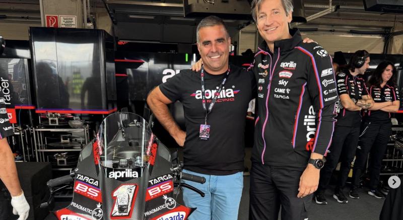 Különleges vendége volt az Apriliának a MotoGP Magyar Nagydíján