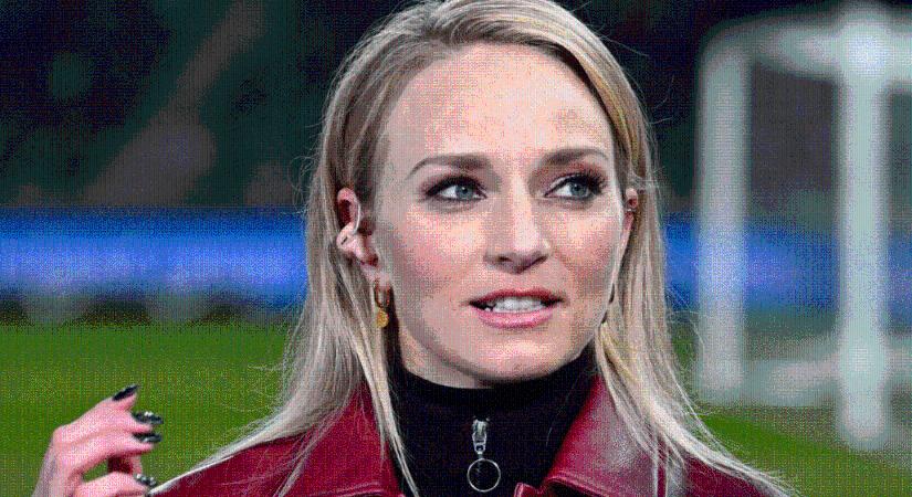 Élő adásban égette le magát a riporter hölgy a Bundesligában