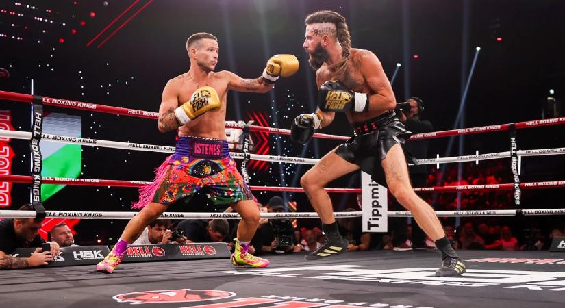 Hell Boxing Kings: Istenes Bence kőkeményen elbánt Varga Viktorral a ringben, két bajnoki övvel térhet haza – fotók