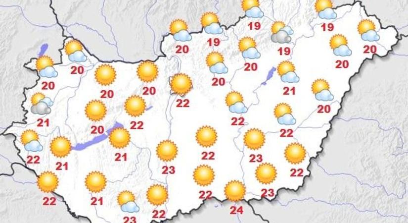 Derűs, kellemes idő várható vasárnap