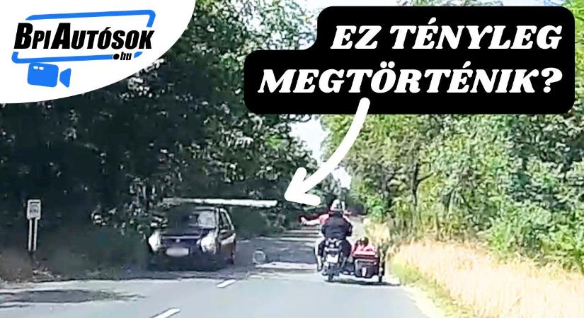 Rémület az oldalkocsis motoron – Ennyire nem lehet valaki hülye