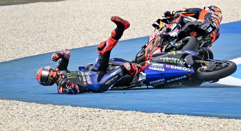 Sokkoló felvétel: Varga Tibor balesete után centiken múlott a tragédia a MotoGP-n